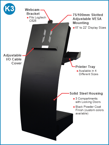 touch kiosk enclosure